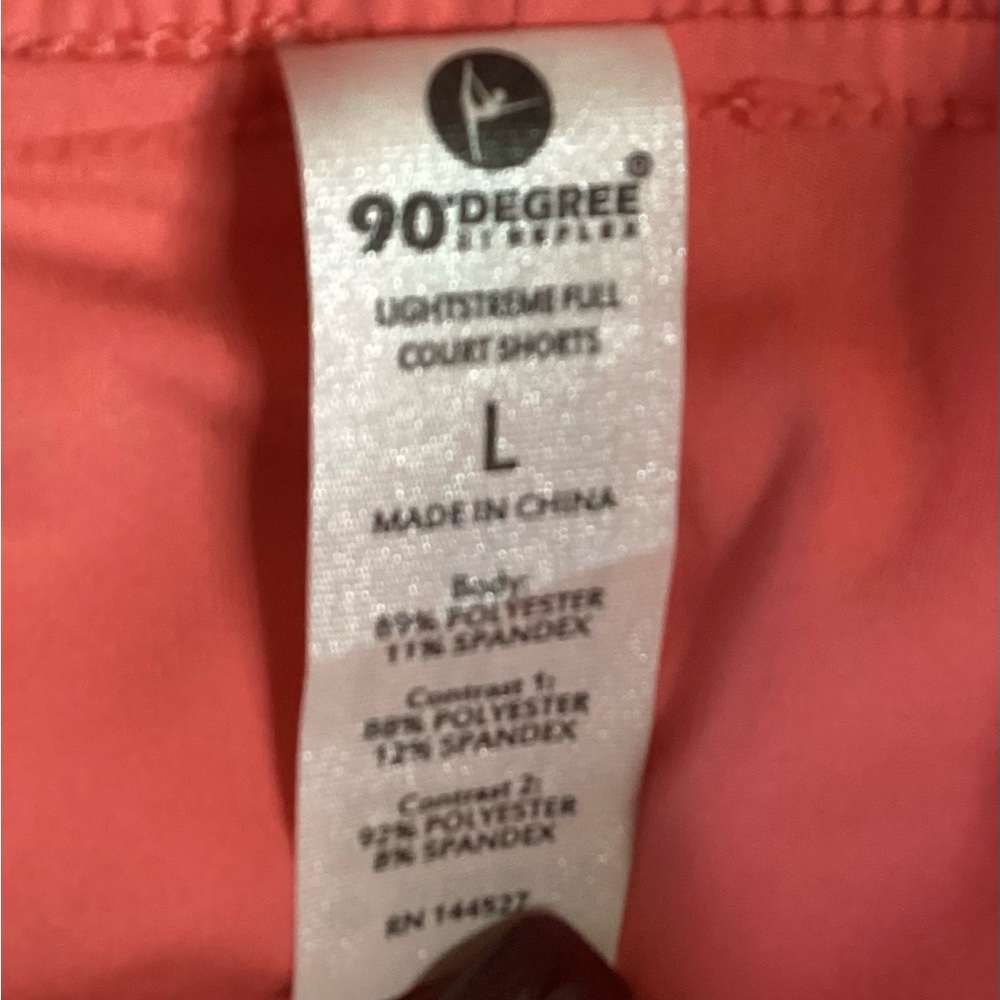 90 Degree By Reflex Vibrant Coral Athletic Shorts L - Picture 12 of 12